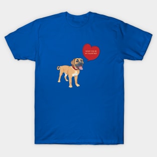 Woof You Be My Valentine? Romantic Boerboel Dog T-Shirt